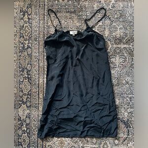 BLACK SILK SLIP DRESS FROM ARITZIA